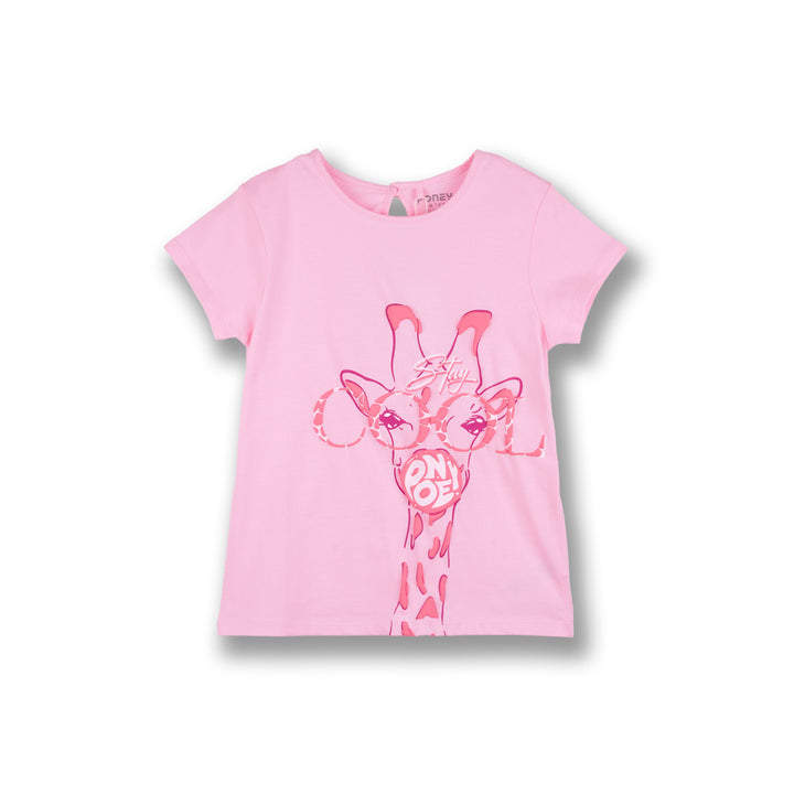 Poney Girls Light Pink Stay Cool With Poney Short Sleeve Tee