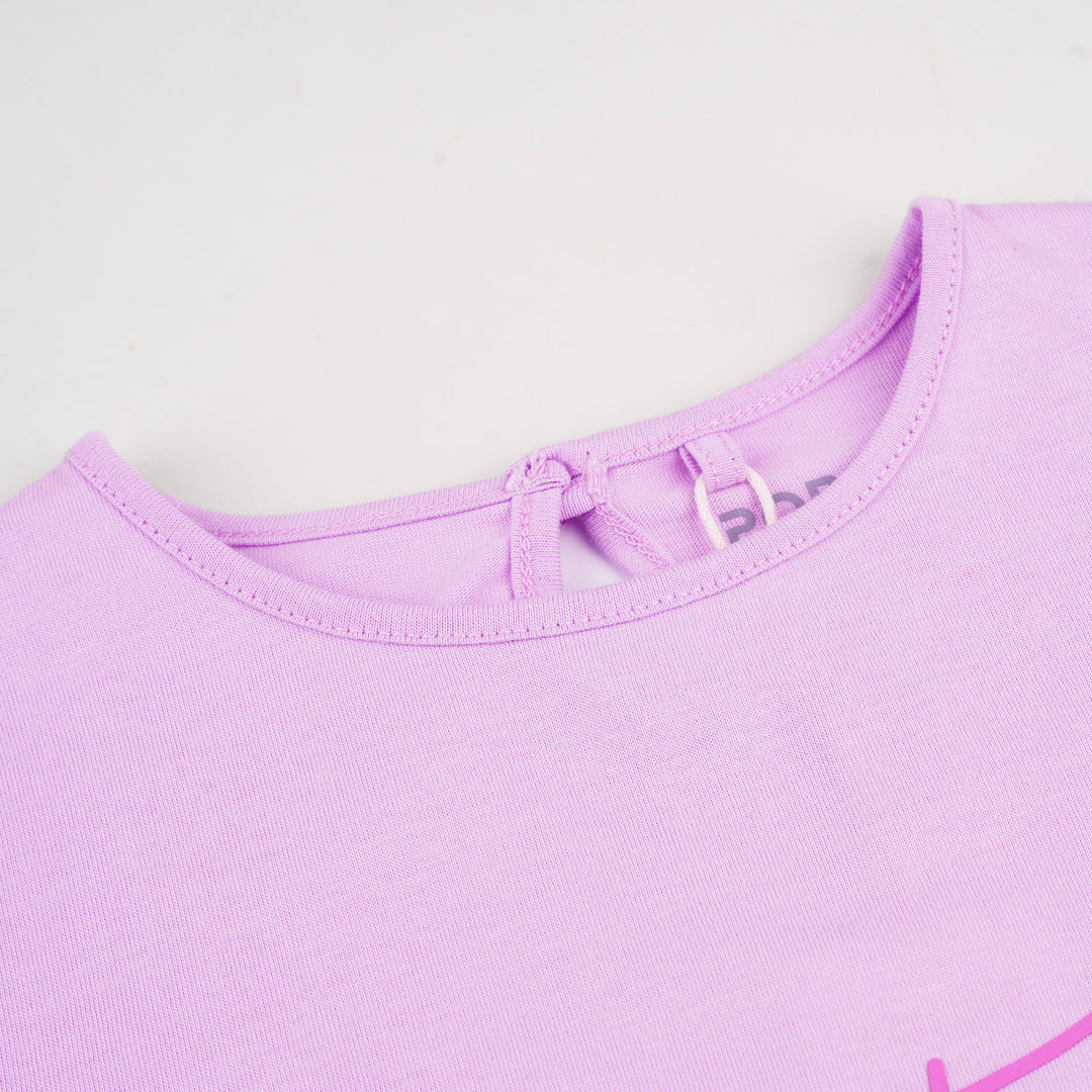 Poney Girls Light Purple Beauty Is Inside Short Sleeve Tee