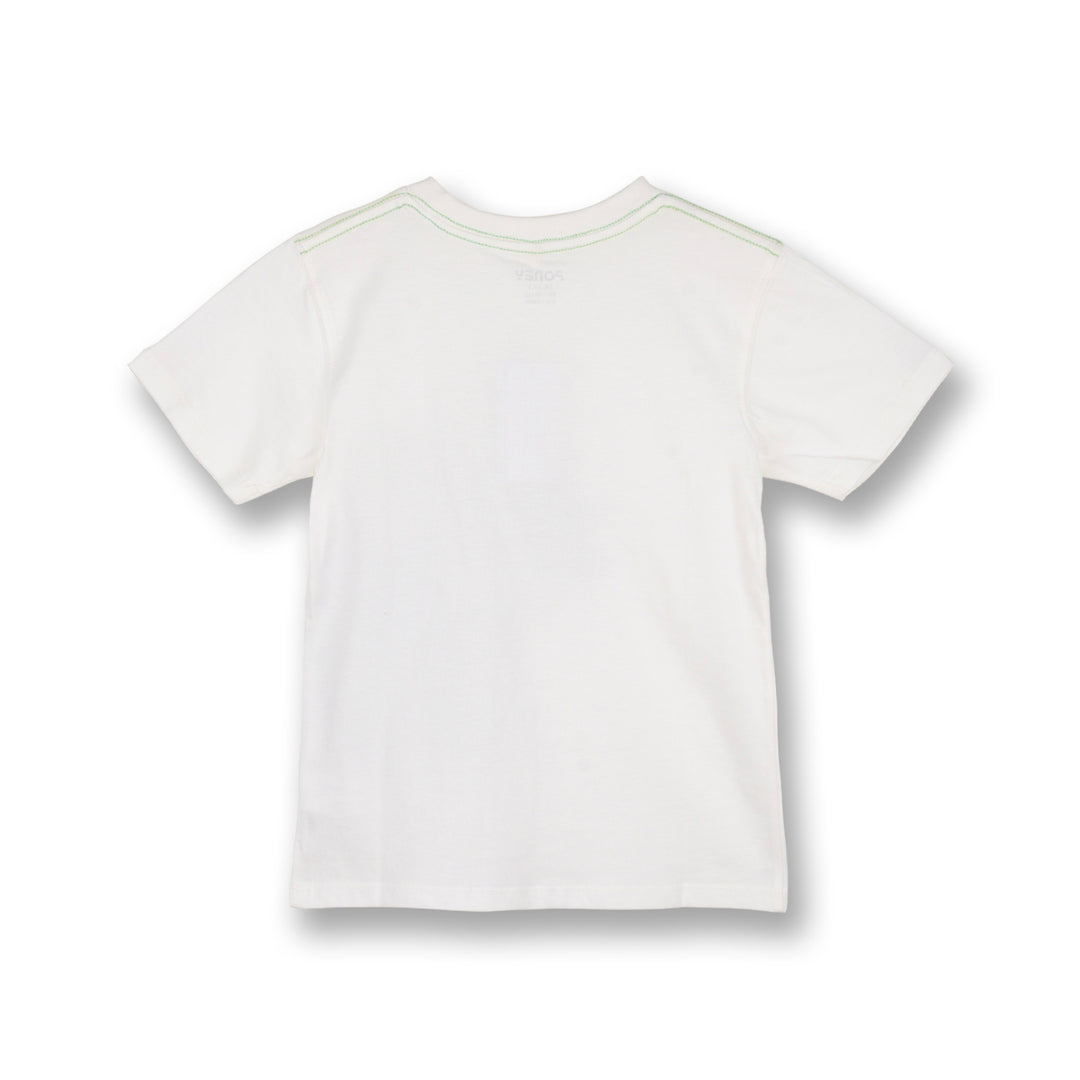 Poney Boys White My Family's Footprint Short Sleeve Tee