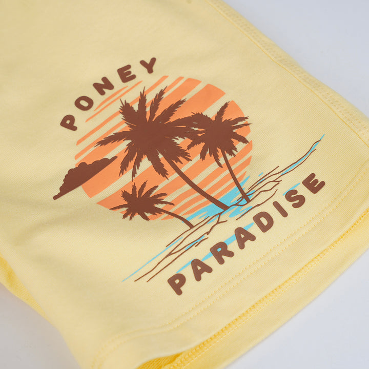 Poney Boys Yellow Poney Paradise Bermuda