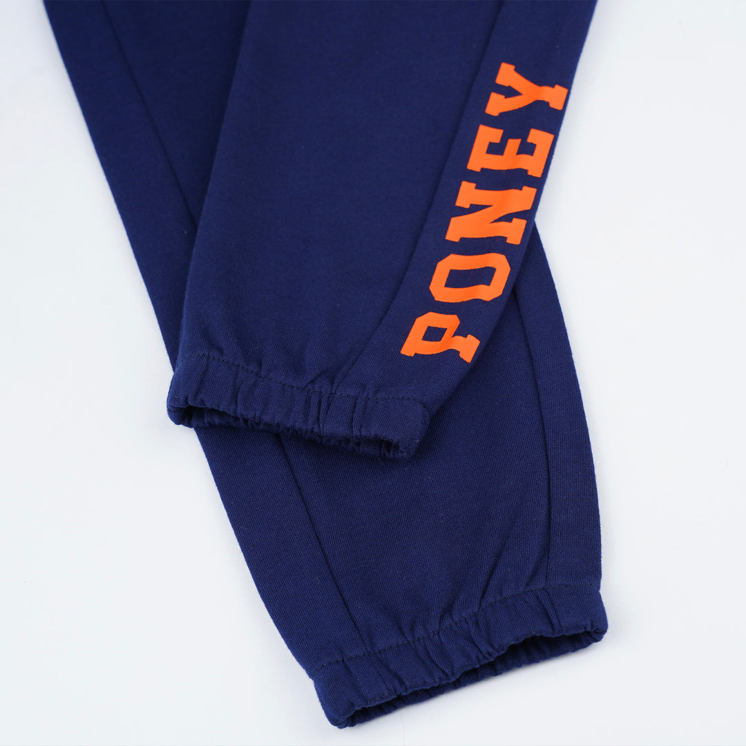 Poney Boys Navy Side Print Logo Cut & Sew Jogger