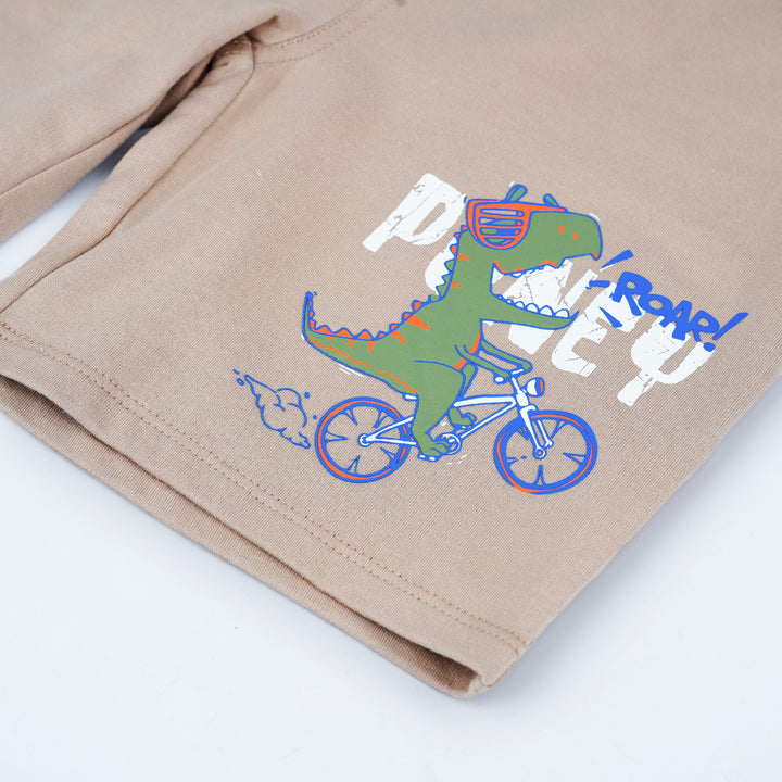 Poney Boys Khaki Cycling Dinosaur Bermuda