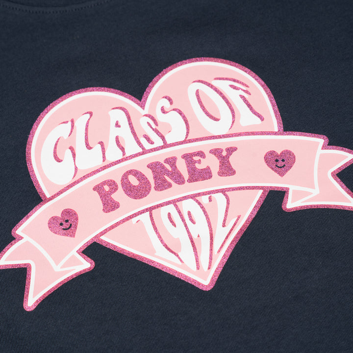 Poney Girls Dark Grey Class Of Poney 1992 Short Sleeve Tee