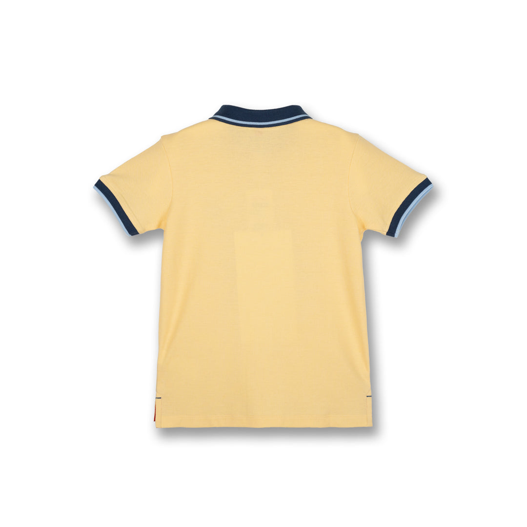 Poney Boys Light Yellow Classic Icon Short Sleeve Polo