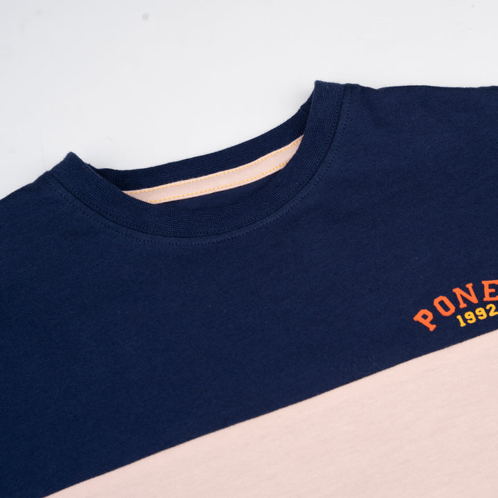 Poney Boys Navy Cut & Sew 1992 Poney Short Sleeve Tee