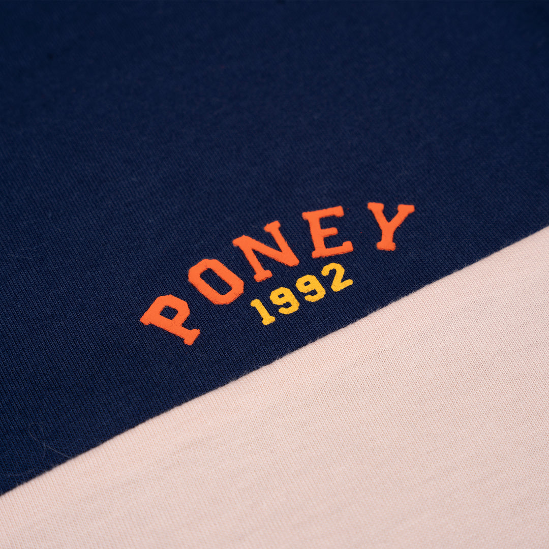 Poney Boys Navy Cut & Sew 1992 Poney Short Sleeve Tee