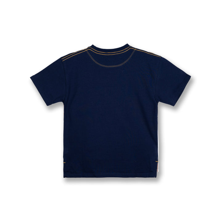 Poney Boys Navy Cut & Sew 1992 Poney Short Sleeve Tee