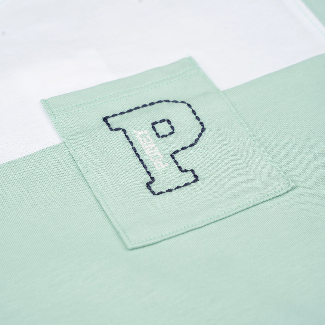 Poney Boys Green Cut & Sew Pocket Icon Short Sleeve Tee