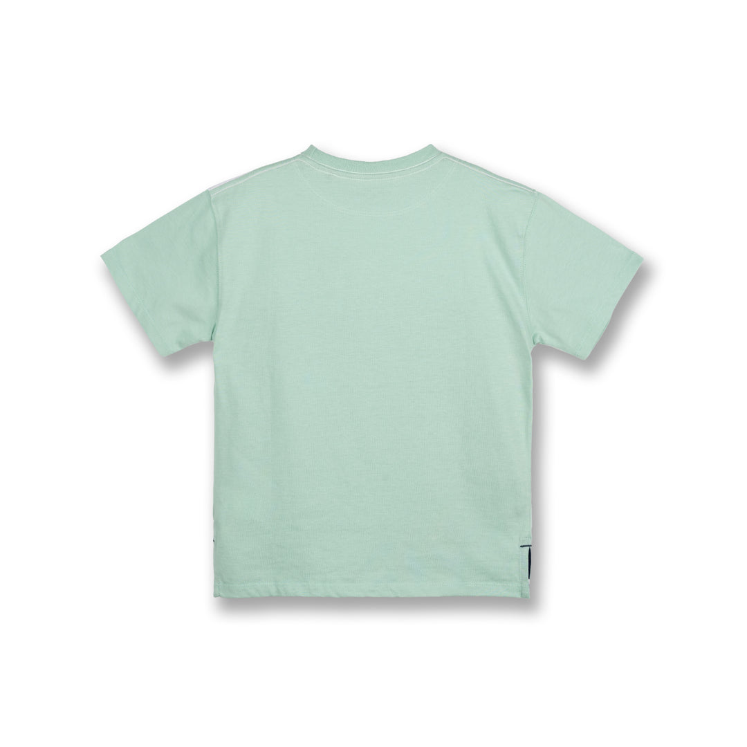 Poney Boys Green Cut & Sew Pocket Icon Short Sleeve Tee