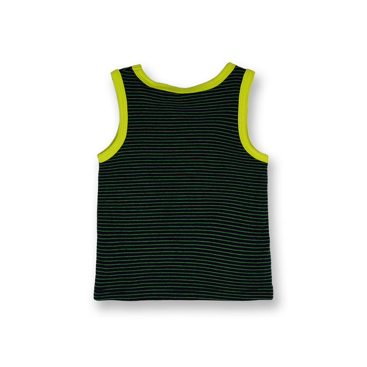 Poney Baby Boys Navy Stripes Yarn Dyed Sleeveless Tee