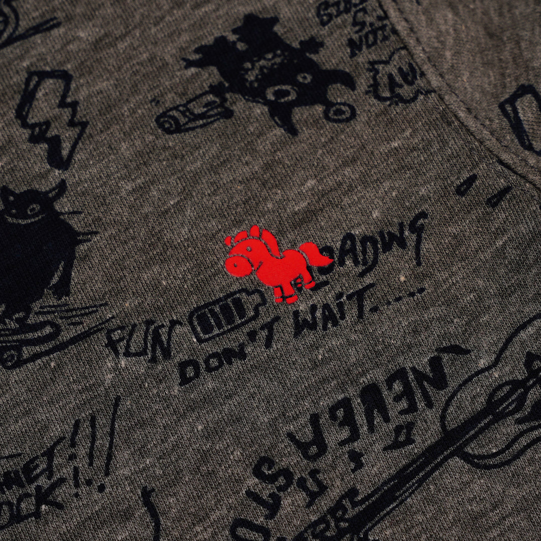 Poney Baby Boys Dark Grey Monster Music Short Sleeve Tee