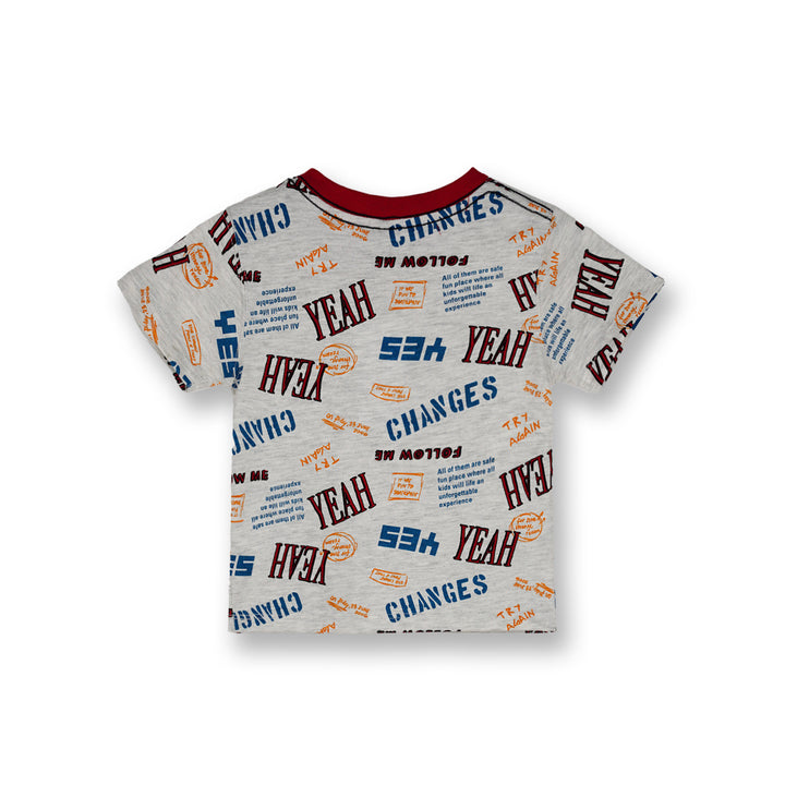 Poney Baby Boys Melange YEAH Short Sleeve Tee