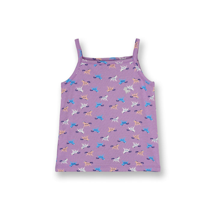 Poney Baby Girls Purple Unicorn Friends Spaghetti Top