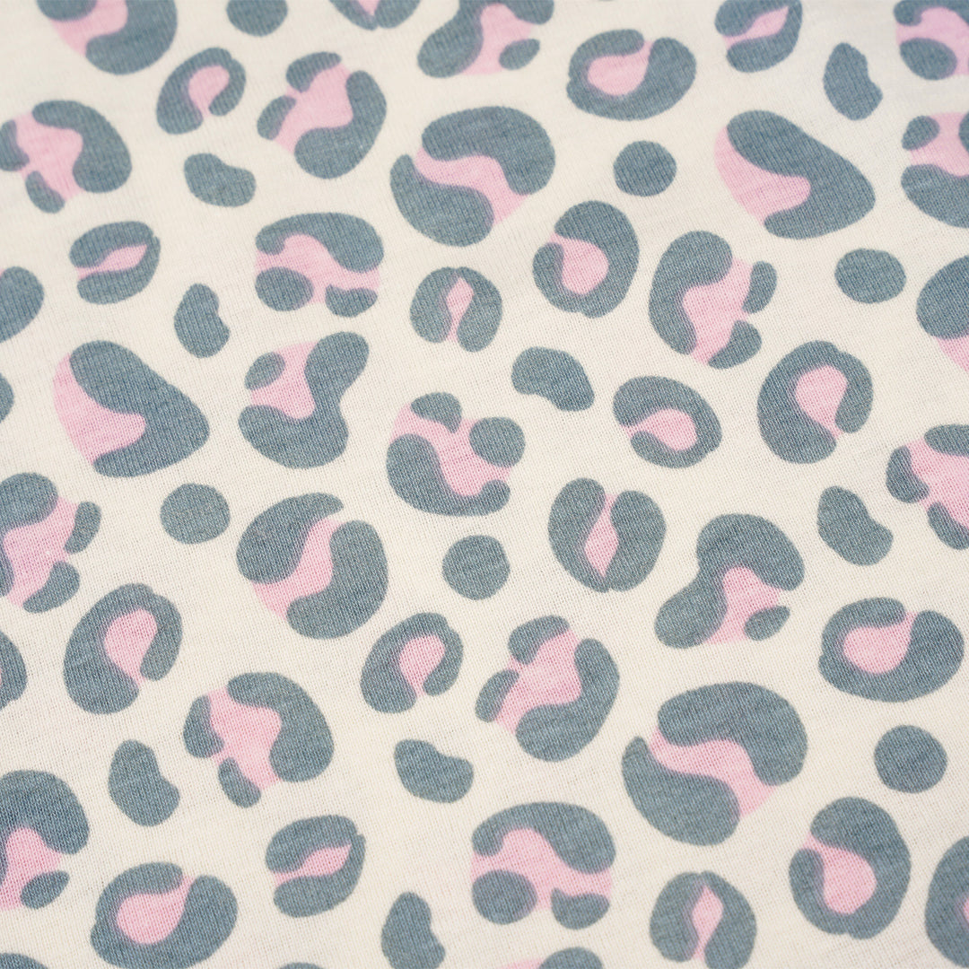Poney Baby Girls White Leopard Pink Spaghetti Top