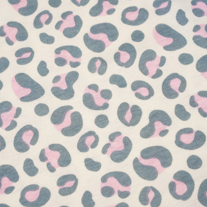 Poney Baby Girls White Leopard Pink Spaghetti Top