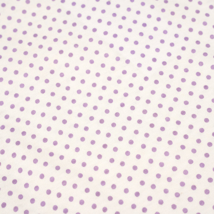 Poney Baby Girls White Violet Polka Short Sleeve Tee