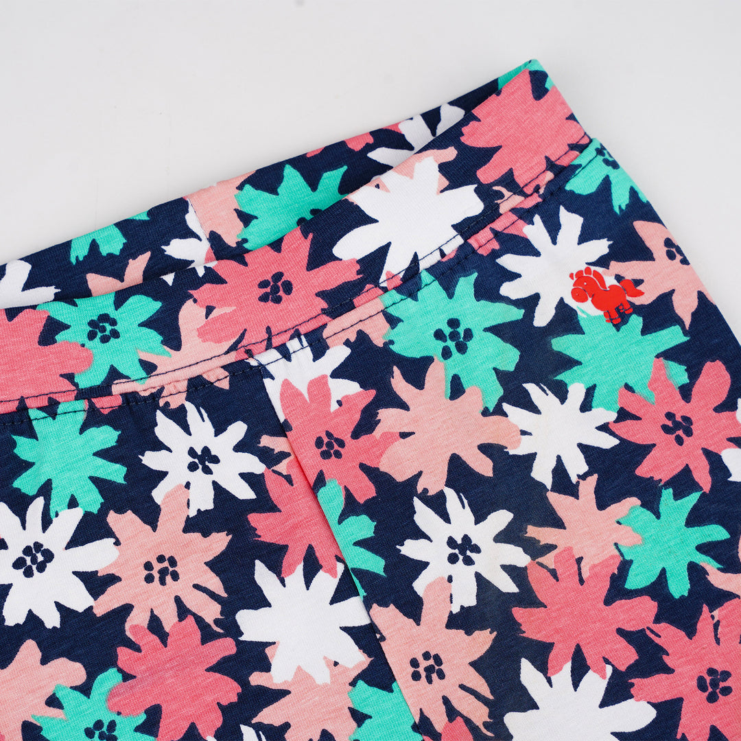 Poney Baby Girls Navy Ditsy Floral Legging