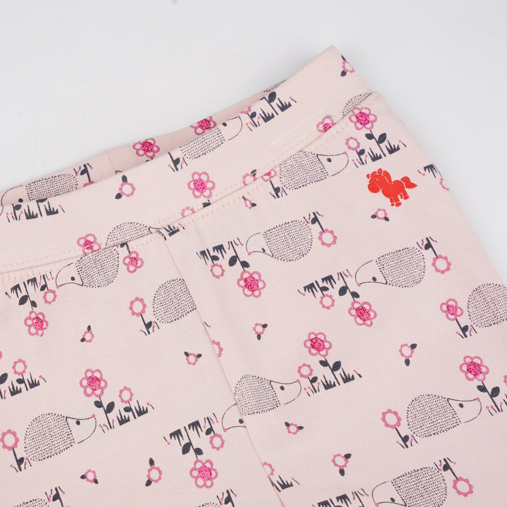 Poney Baby Girls Pink Pearl Blush Legging
