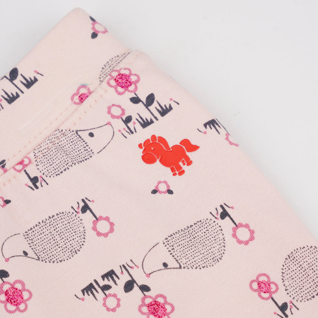 Poney Baby Girls Pink Pearl Blush Legging