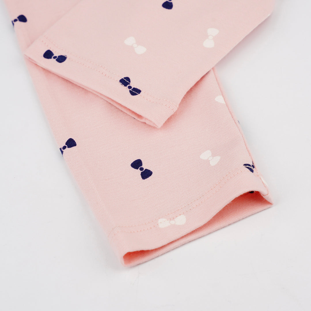Poney Baby Girls Pink Mellow Ribbon Legging