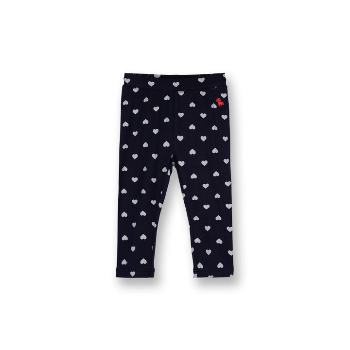 Poney Baby Girls Navy Midnight Heart Legging