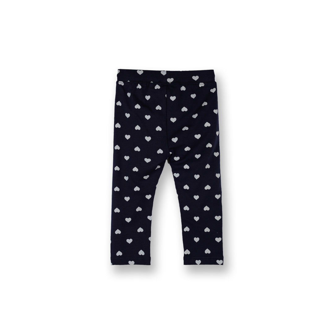 Poney Baby Girls Navy Midnight Heart Legging