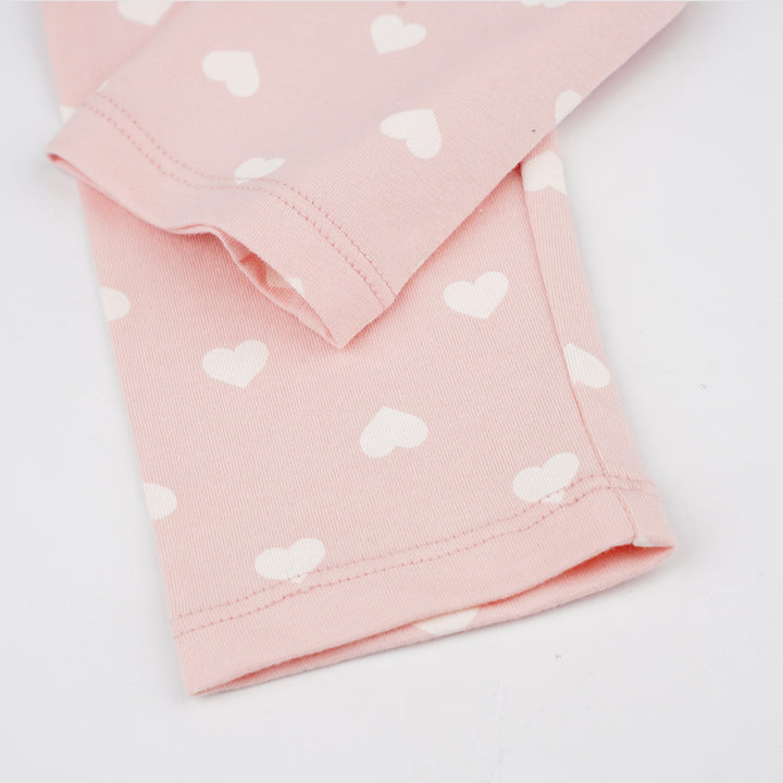 Poney Baby Girls Pink Barely Pink Hearty Legging