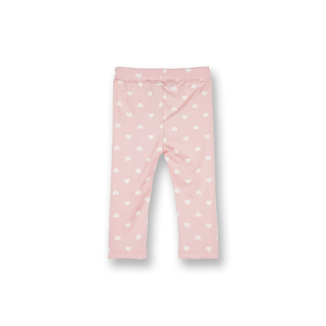 Poney Baby Girls Pink Barely Pink Hearty Legging