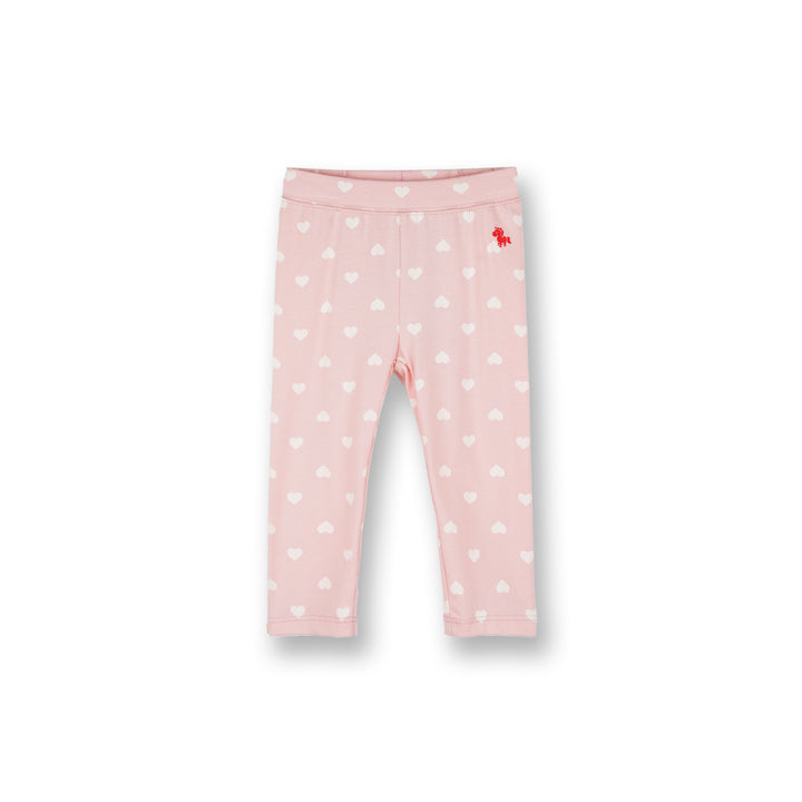 Poney Baby Girls Pink Barely Pink Hearty Legging