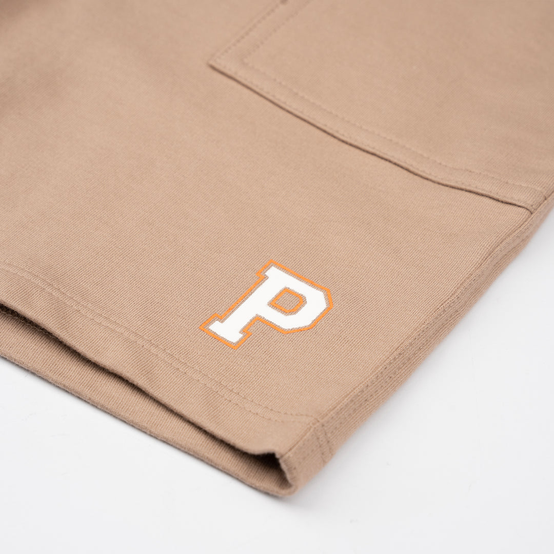 Poney Boys Khaki Almondine Logo Bermuda