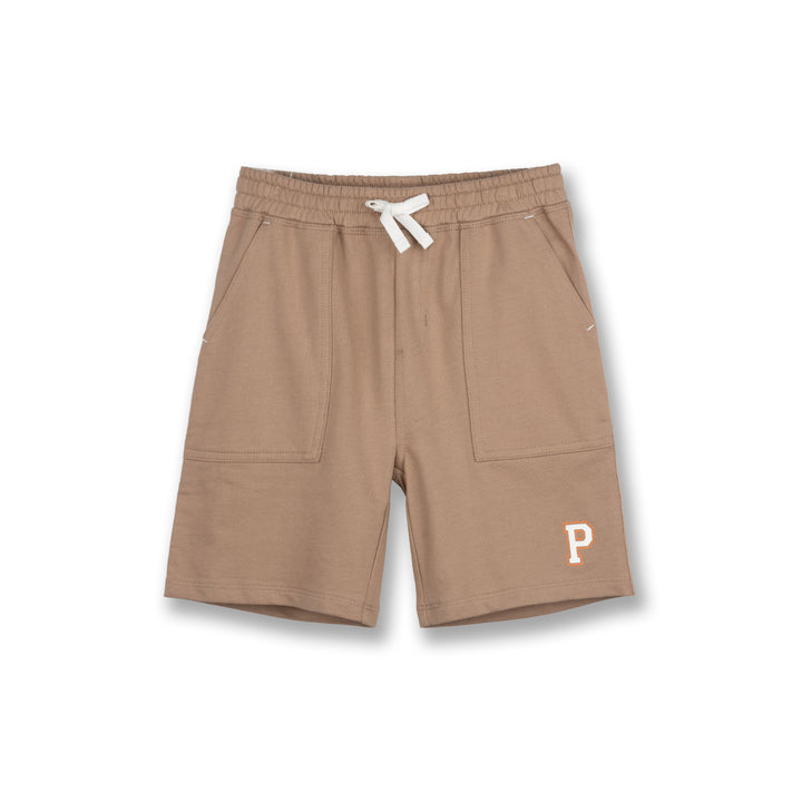 Poney Boys Khaki Almondine Logo Bermuda