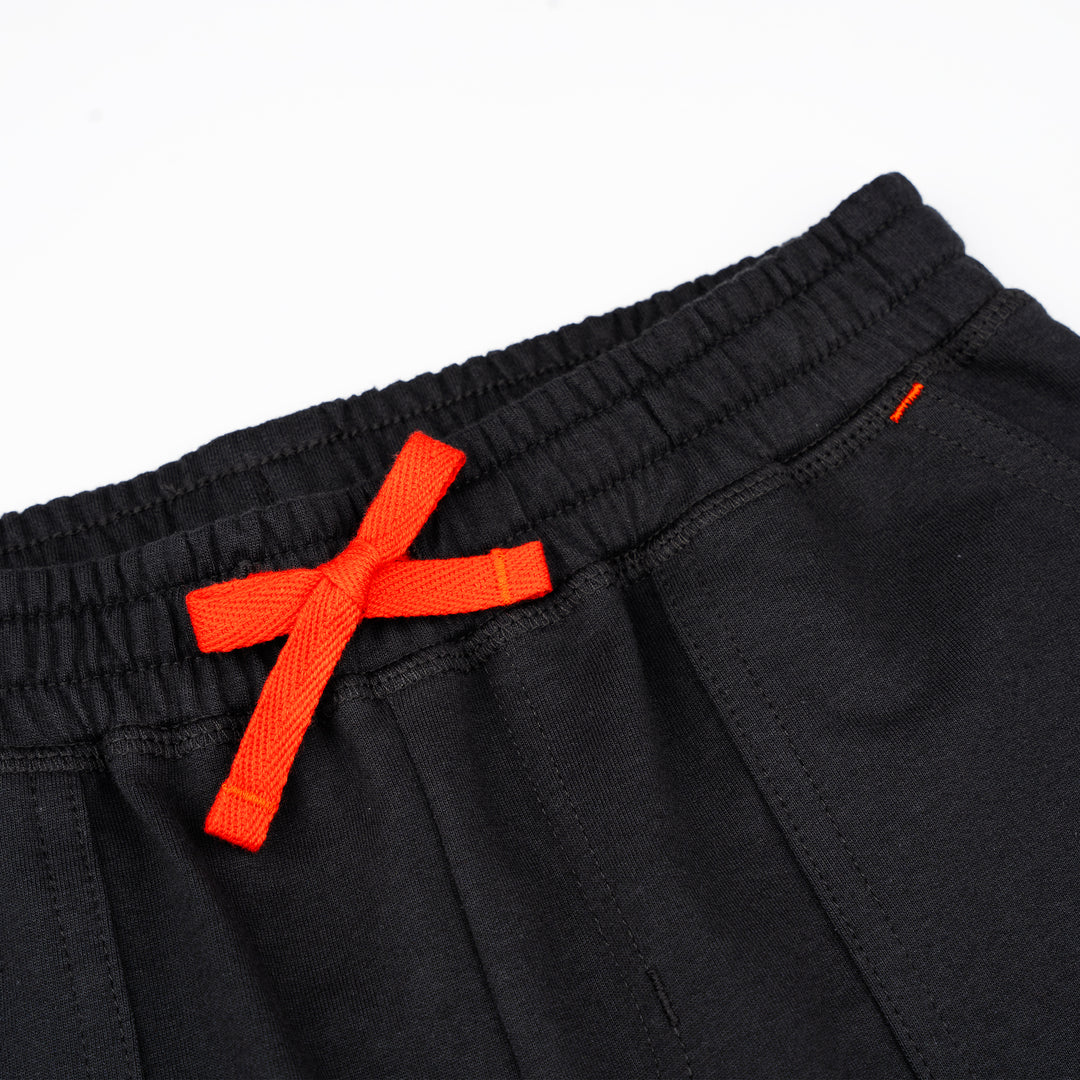 Poney Boys Black Bristol Orange Logo Bermuda