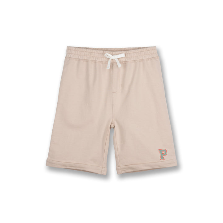 Poney Boys Light Grey Almond Peach Logo Bermuda