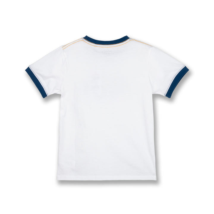 Poney Boys White Baseball Poney Logo Short Sleeve Tee