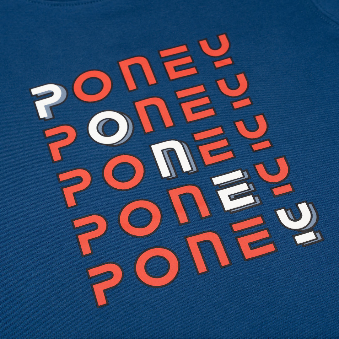 Poney Boys Navy Crosswords Poney Short Sleeve Tee