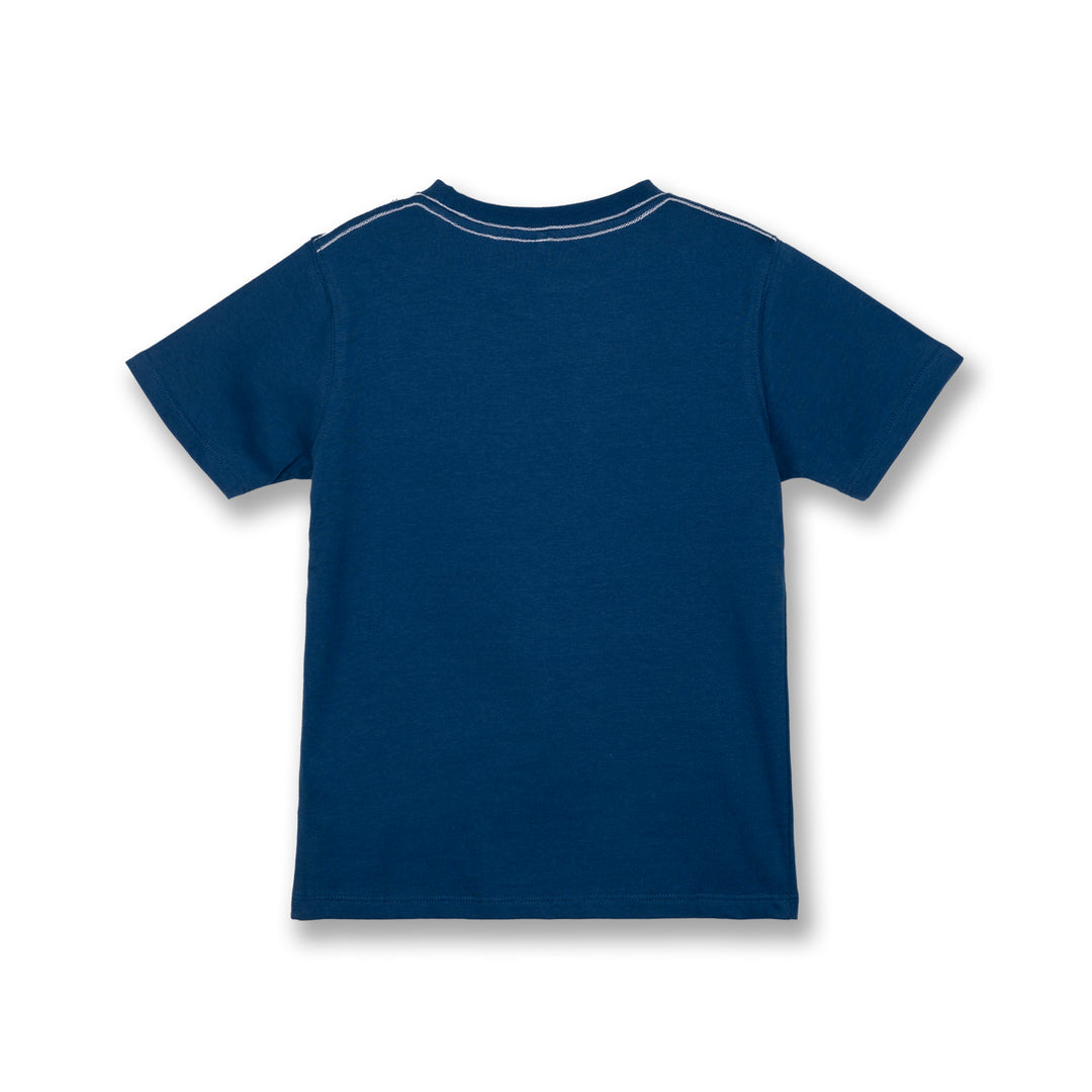 Poney Boys Navy Crosswords Poney Short Sleeve Tee