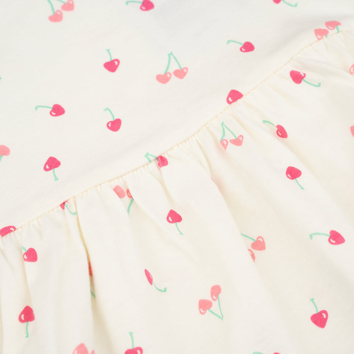 Poney Girls Pink Cherries 3/4 Sleeve Dress