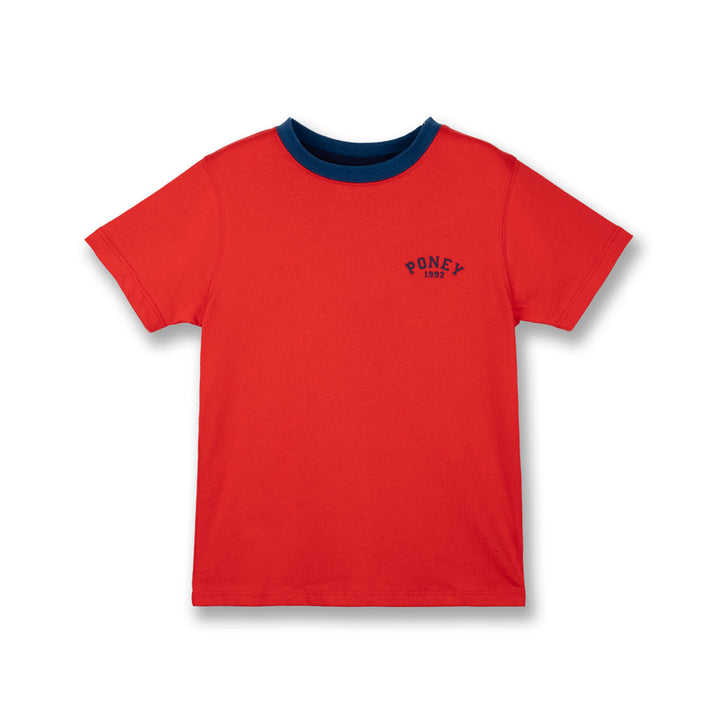 Poney Boys Red Icon 1992 Logo Short Sleeve Tee