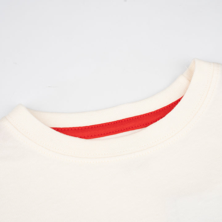 Poney Boys Cream Icon P Logo Short Sleeve Tee