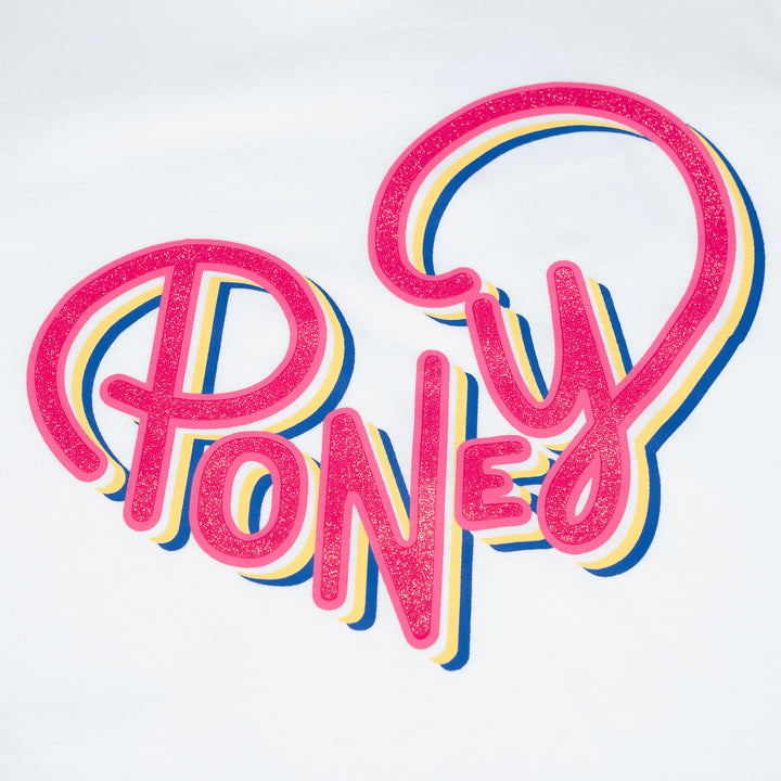 Poney Girls Cream Hearty Poney Love Long Sleeve Tee