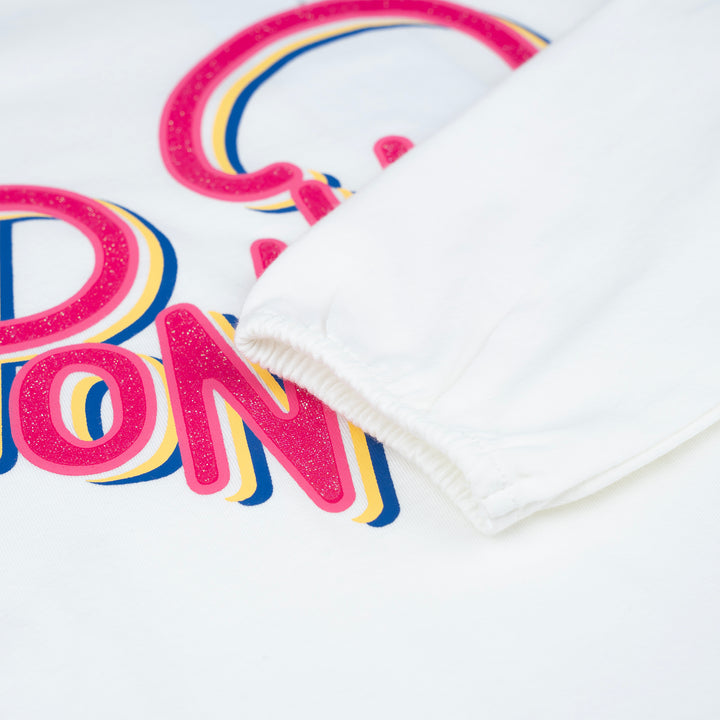Poney Girls Cream Hearty Poney Love Long Sleeve Tee