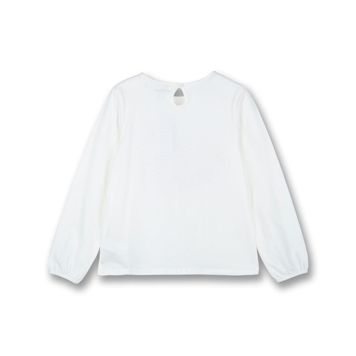 Poney Girls Cream Hearty Poney Love Long Sleeve Tee