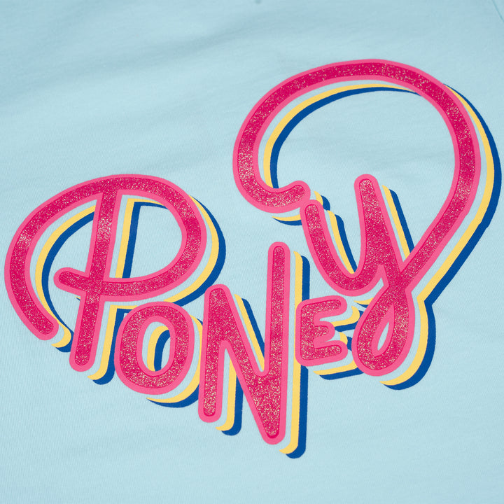 Poney Girls Light Green Hearty Poney Love Long Sleeve Tee