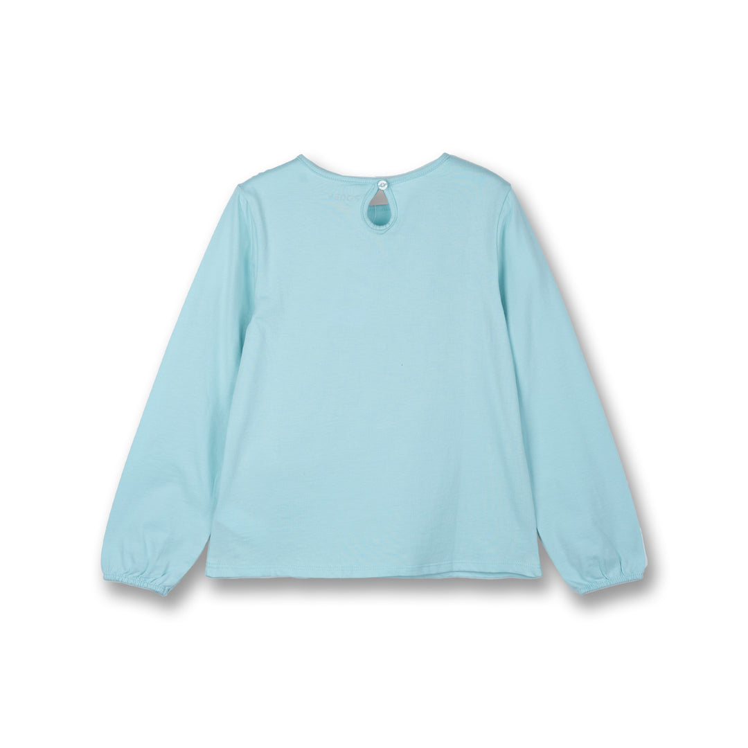 Poney Girls Light Green Hearty Poney Love Long Sleeve Tee