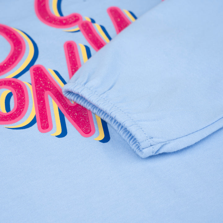Poney Girls Blue Hearty Poney Love Long Sleeve Tee