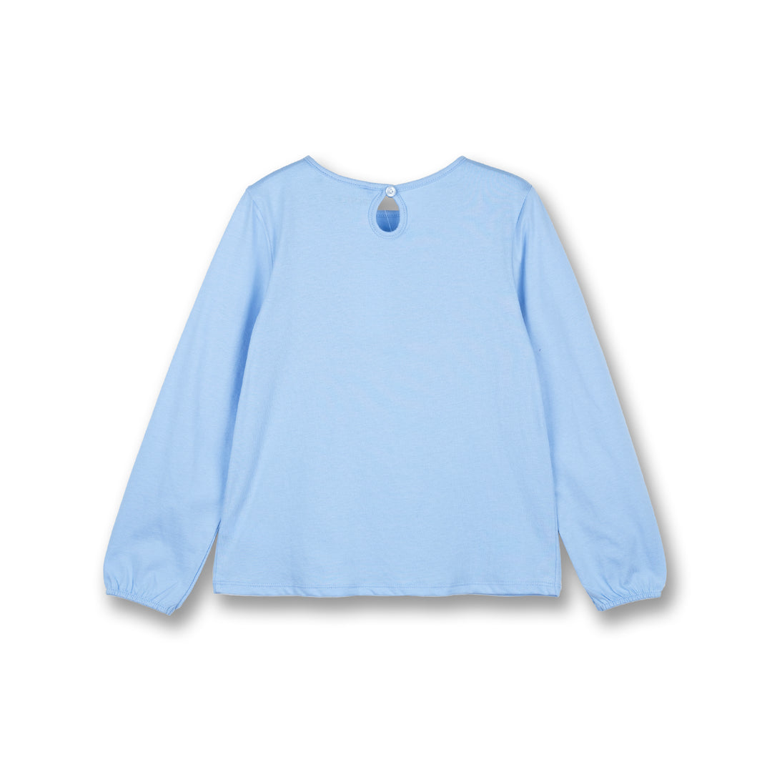 Poney Girls Blue Hearty Poney Love Long Sleeve Tee