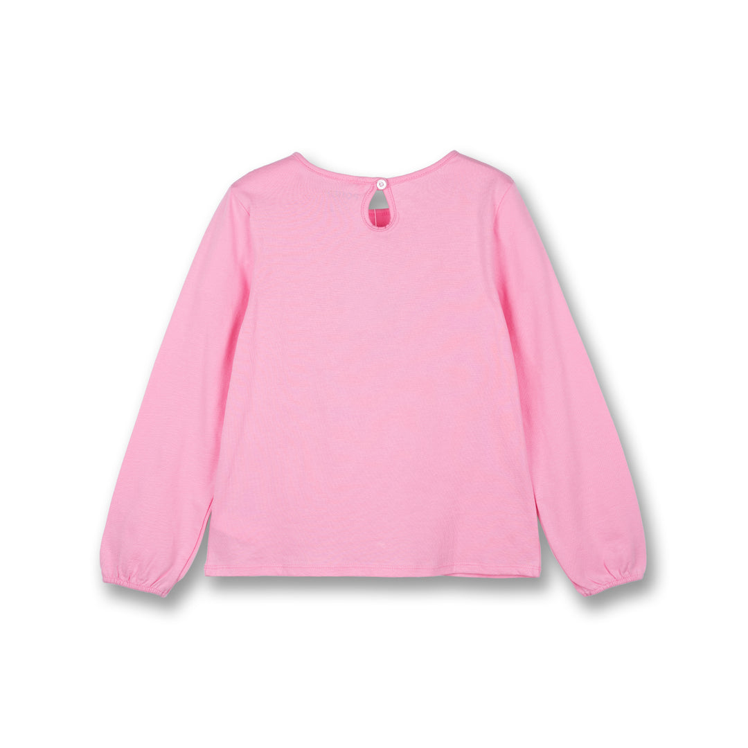 Poney Girls Pink Unicorn Of Flowers Long Sleeve Tee