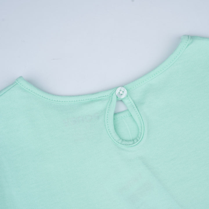 Poney Girls Turquoise Unicorn Of Flowers Long Sleeve Tee