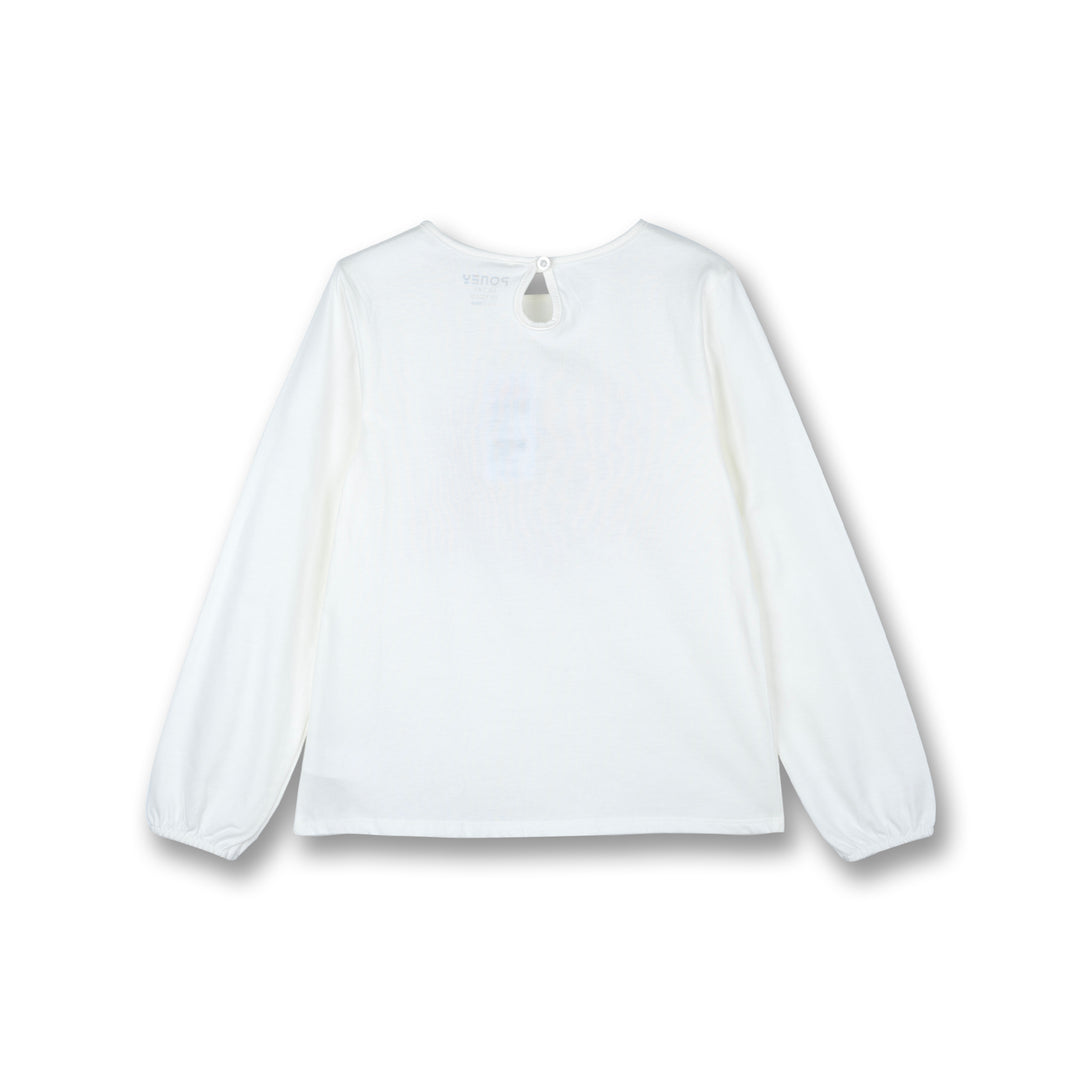 Poney Girls White Class Of 1992 Poney Long Sleeve Tee
