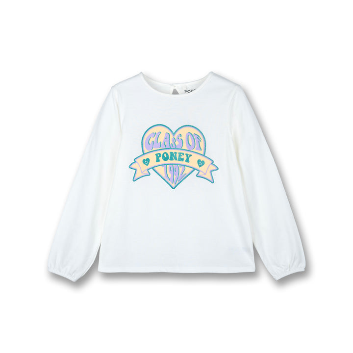 Poney Girls White Class Of 1992 Poney Long Sleeve Tee